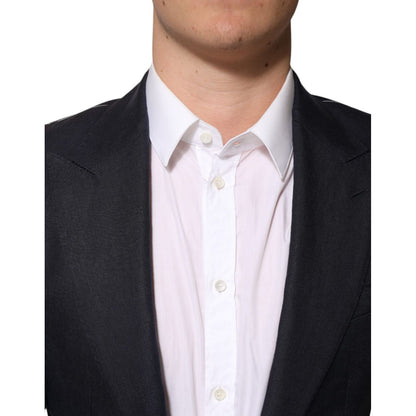 Dolce & Gabbana Dark Blue Single Breasted Men Suit Blazer