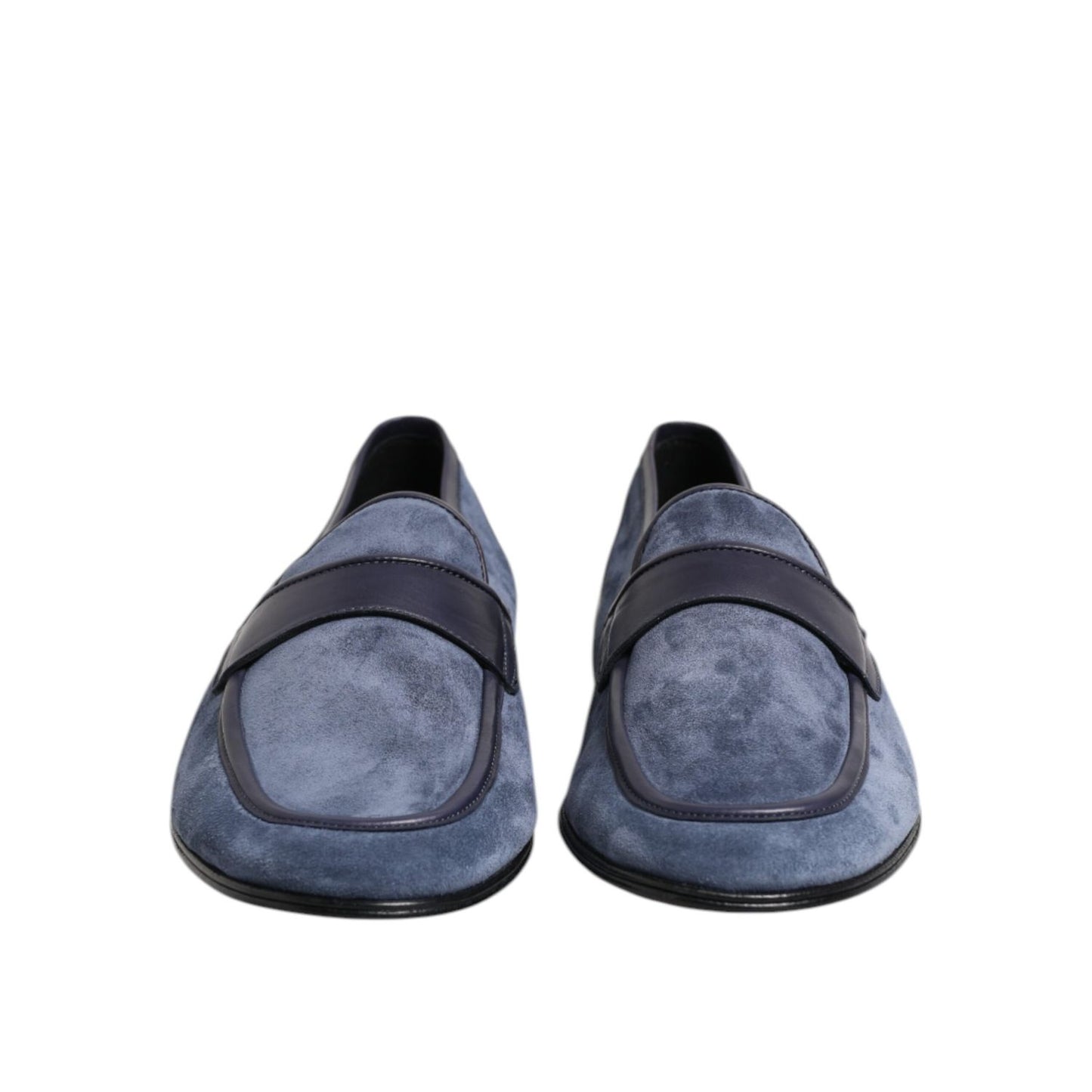 Dolce & Gabbana Blue Suede Leather Loafers Moccasin Shoes