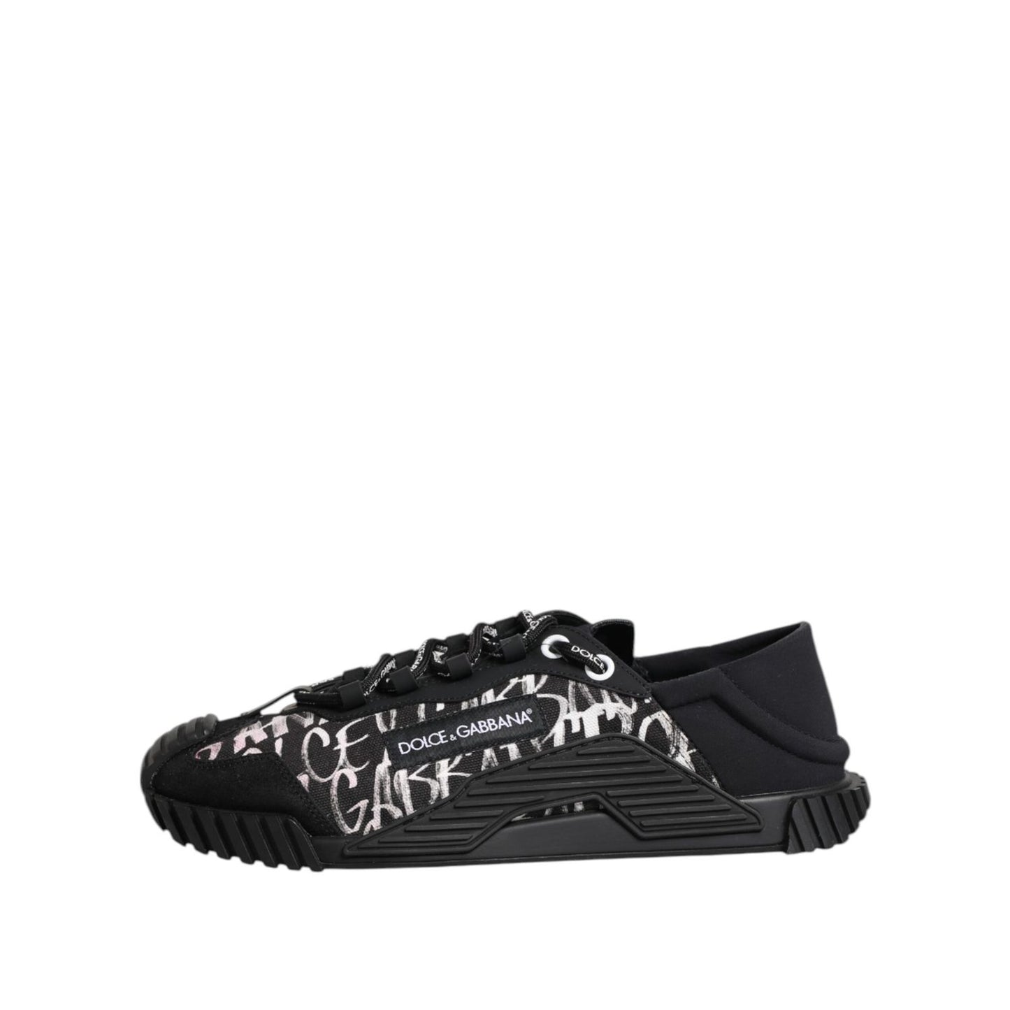 Dolce & Gabbana Black White NS1 Lace Up Low Top Sneakers Shoes