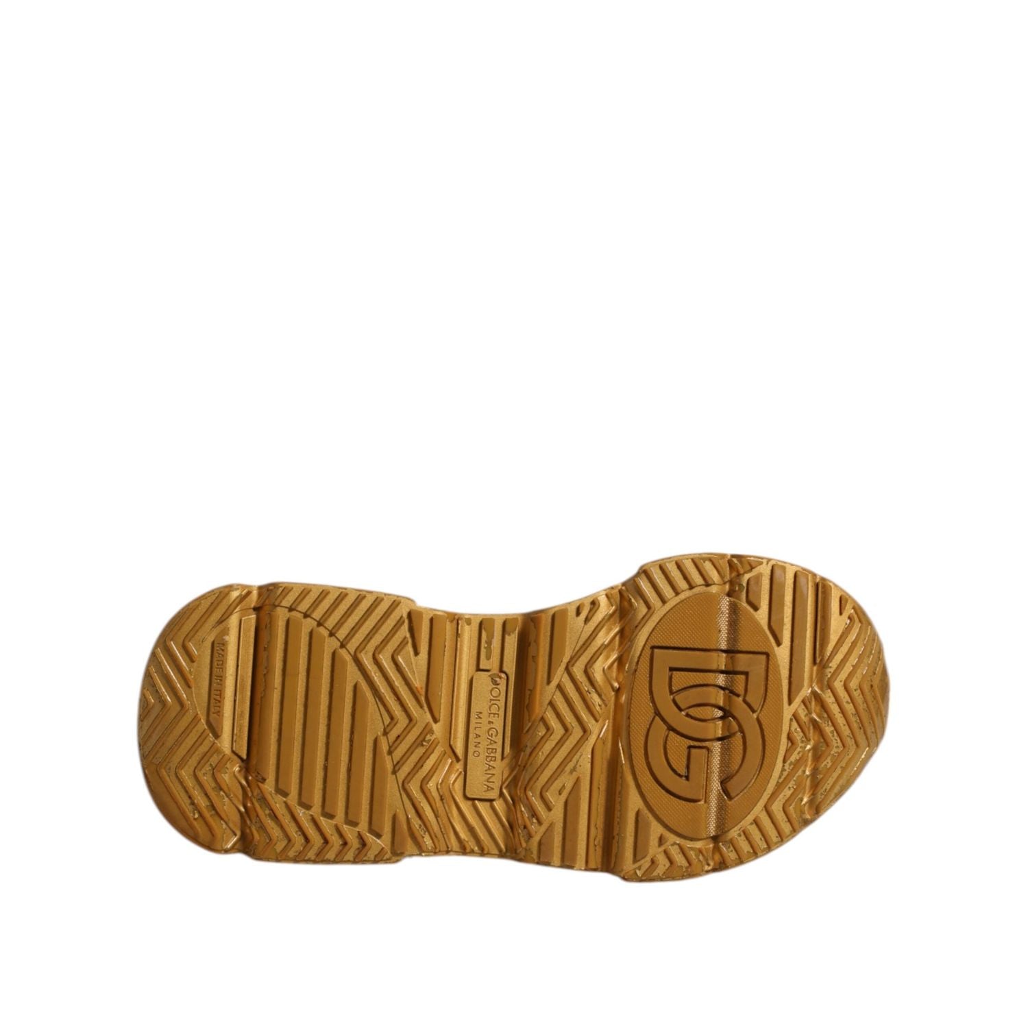 Dolce & Gabbana White Gold Daymaster Low Top Sneakers Shoes