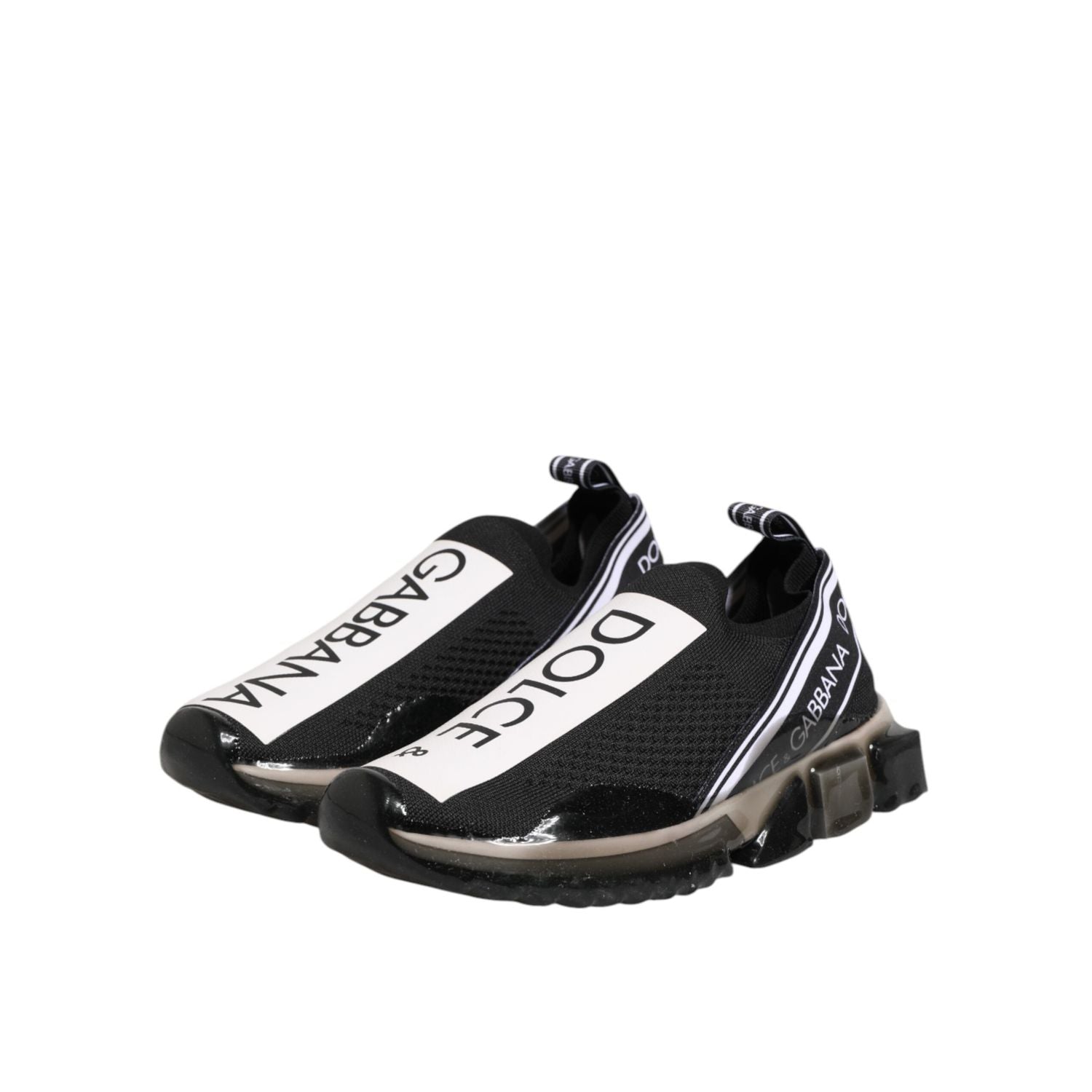 Dolce & Gabbana Black Sorrento Slip On Low Top Sneakers Shoes