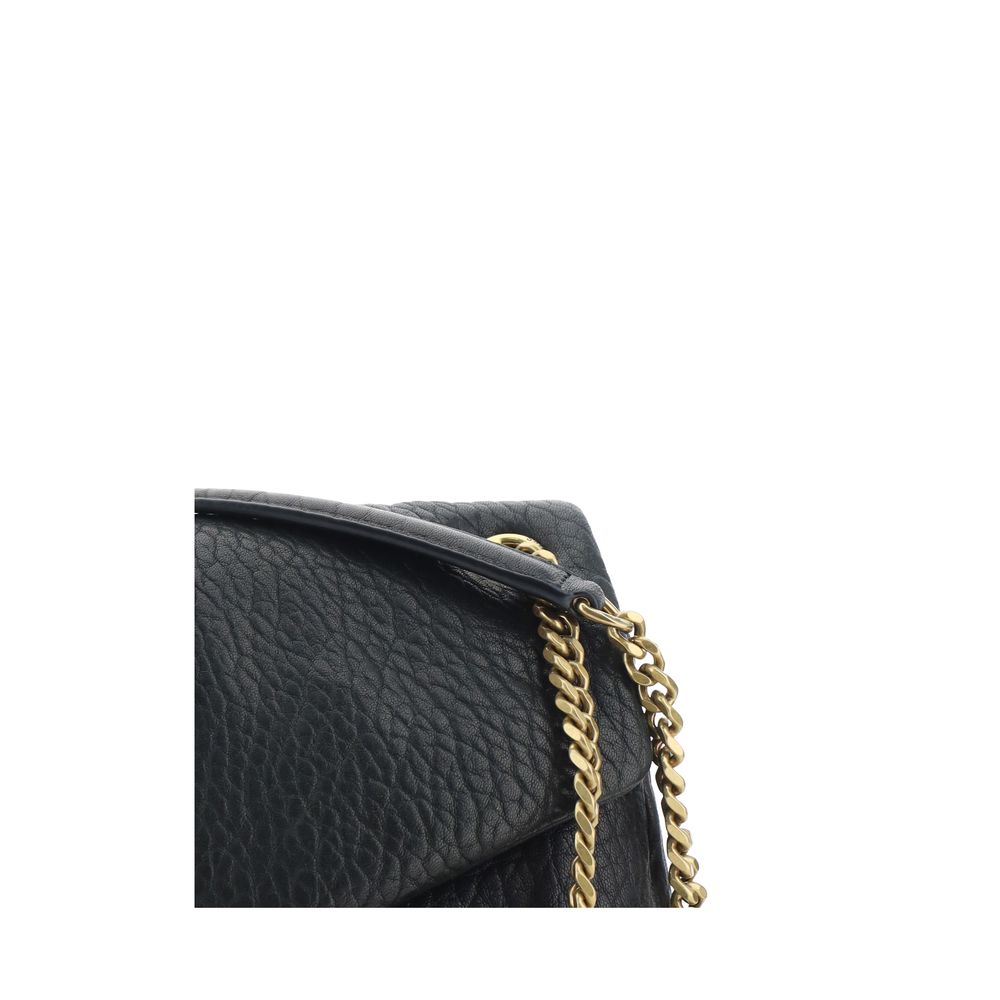 Saint Laurent Black Lamb Ovis Aries Aries Shoulder Bag