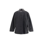 Prada Denim Jacket with leather collar