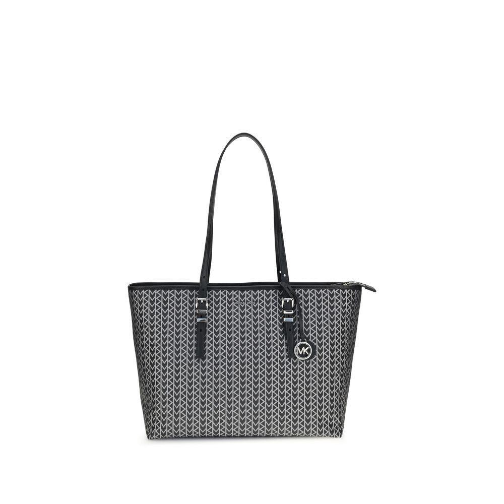 Front view with bag zipped and handles upright.