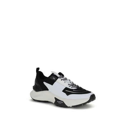 Valentino Garavani Multicolor Calf Leather Bos Taurus Athletic Sneakers with custom rubber sole and logo detailing.