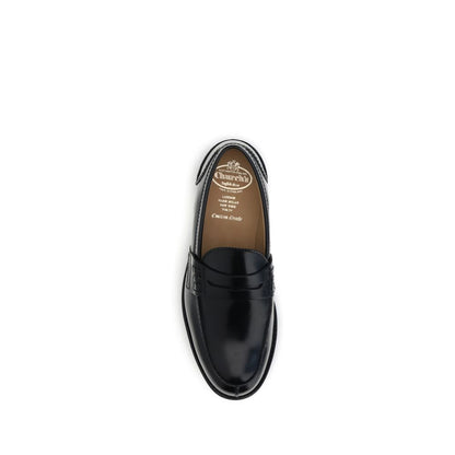 Church's Black Calf Leather Bos Taurus Slip-On Loafers