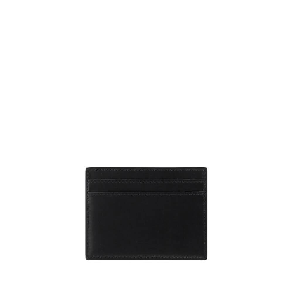 Saint Laurent Black Calf Leather Bos Taurus Wallet with card slots and monogram