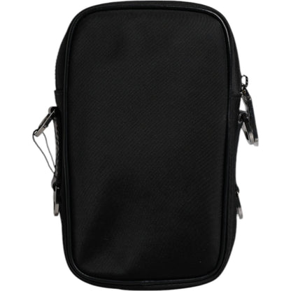 Dolce & Gabbana Multicolor Leopard Jacquard Logo Plaque Neck Strap Bag