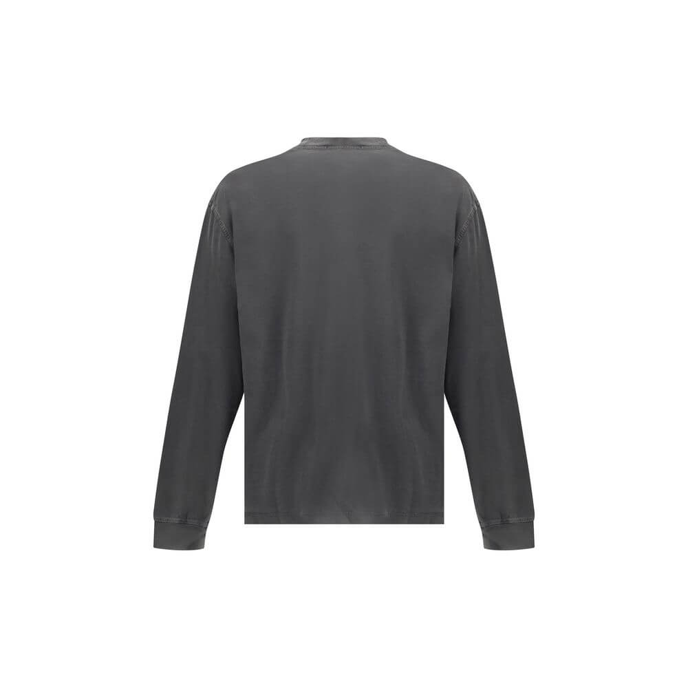 Agolde Gray Cotton Long Sleeve T-Shirt