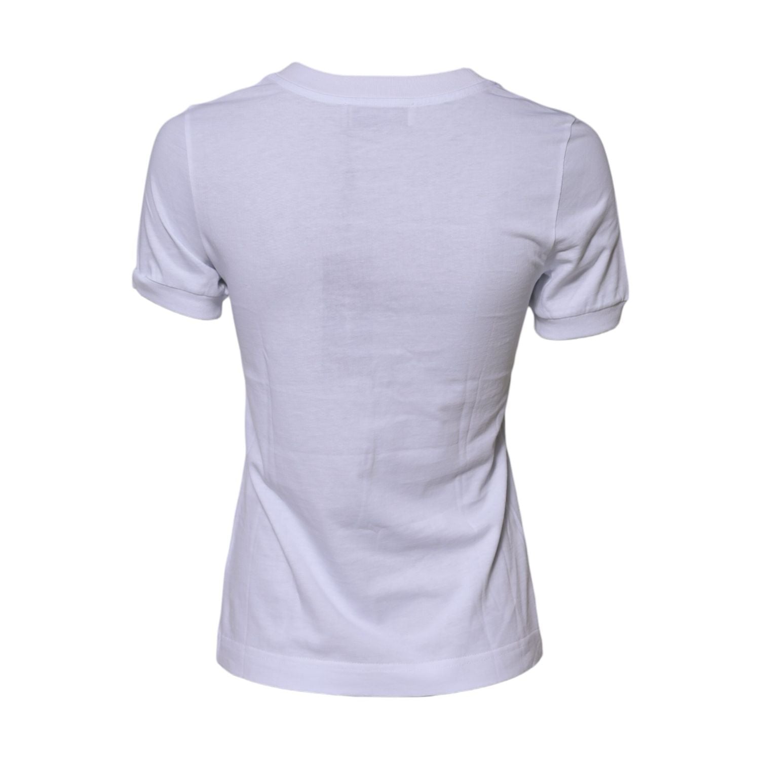 Dolce & Gabbana White Cotton DG Logo Embroidery Top T-shirt