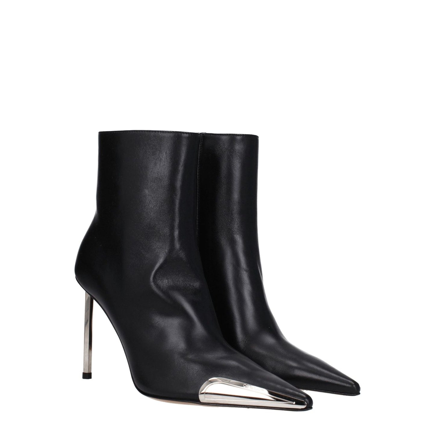 Off-White Black Leather Ankle Boots 1728,75667636384,Ankle - Boots - Shoes,Black,Boots - Shoes,EU36/US6,EU38/US8,EU40/US10,EU41/US11,New with tags,Off-White,Shoes,Women