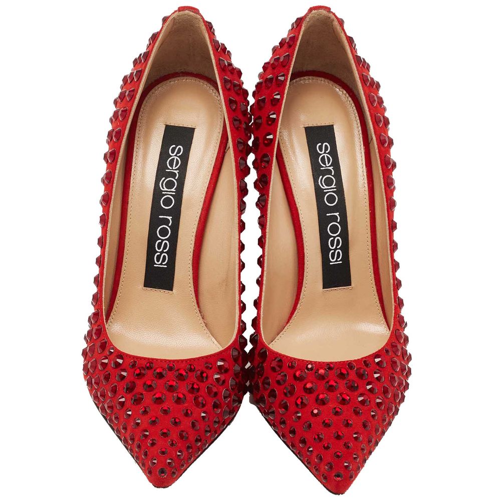Sergio Rossi Red Calfskin Women Pump