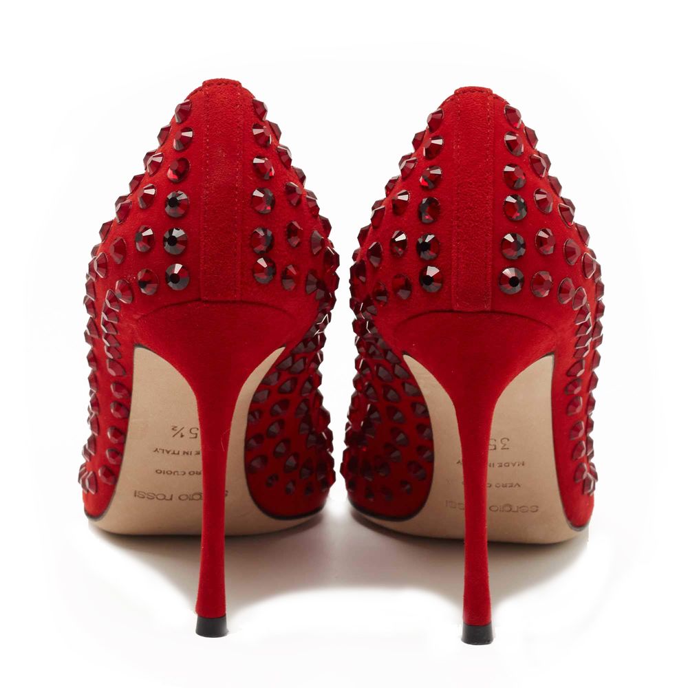 Sergio Rossi Red Calfskin Women Pump