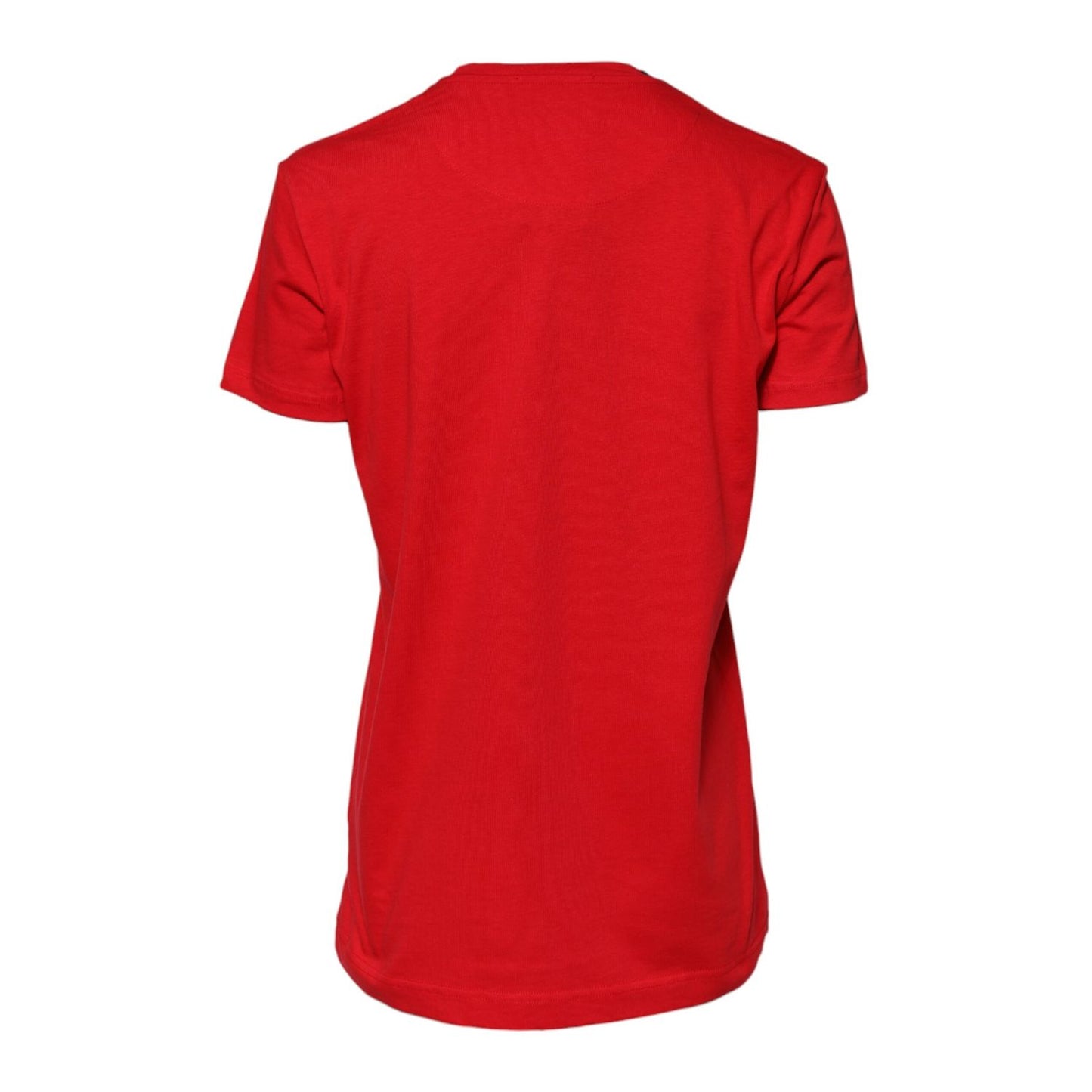 Dolce & Gabbana Red Crew Neck Short Sleeves Top T-shirt
