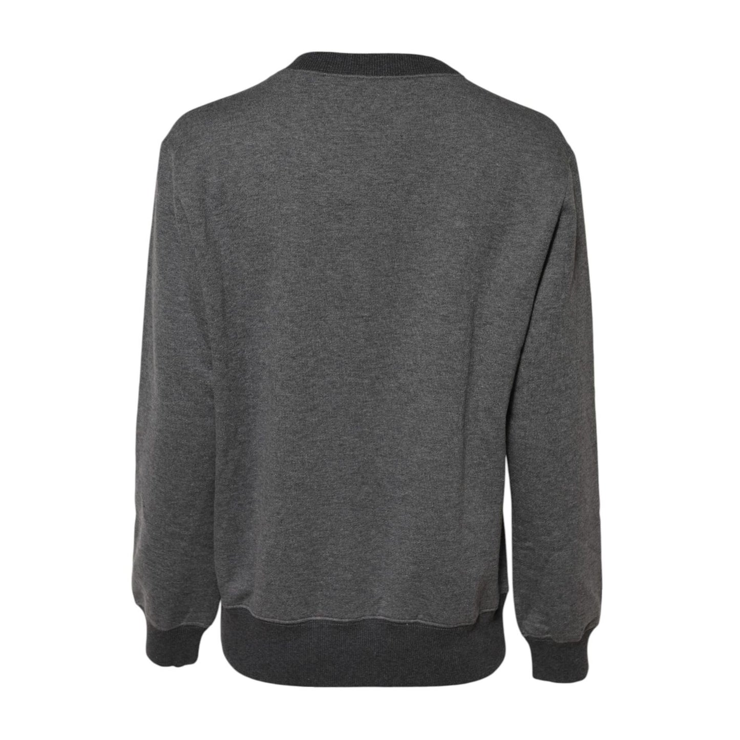 Dolce & Gabbana Gray DG Logo Embroidered Pullover Sweater