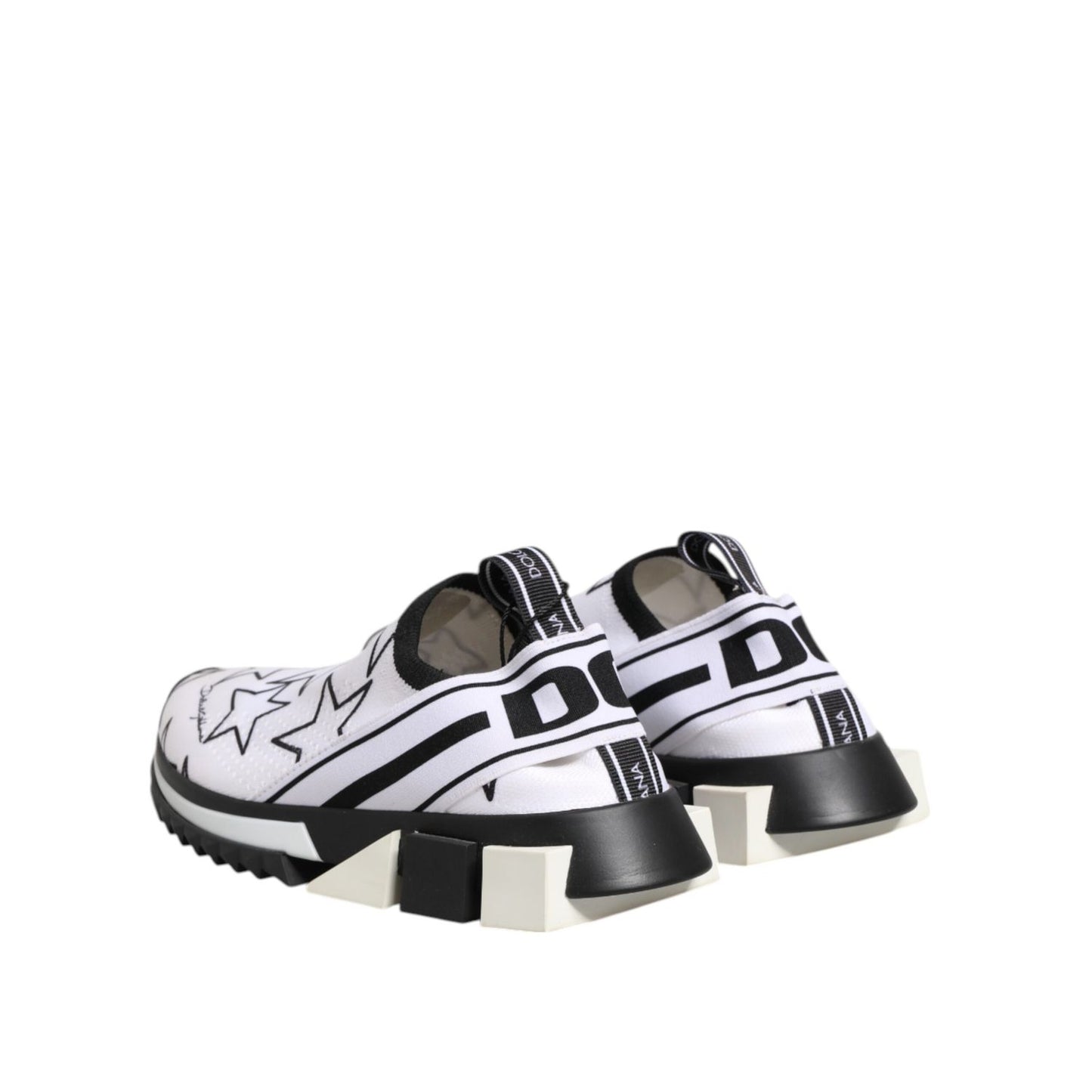 Dolce & Gabbana White Stars Sorrento Low Top Sneakers Shoes