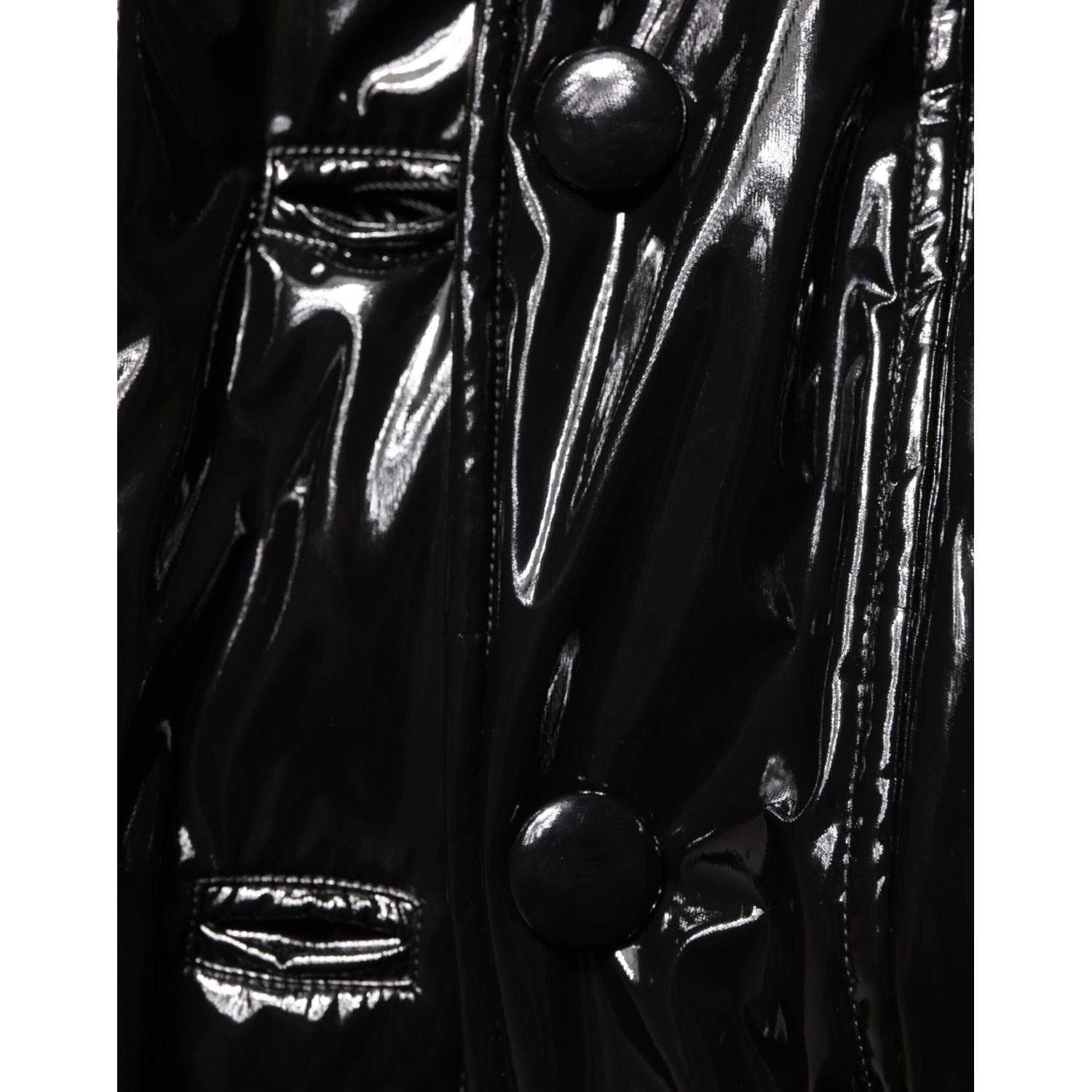 Dolce & Gabbana Polyester Black Quilted Puffer Coat  Jacket