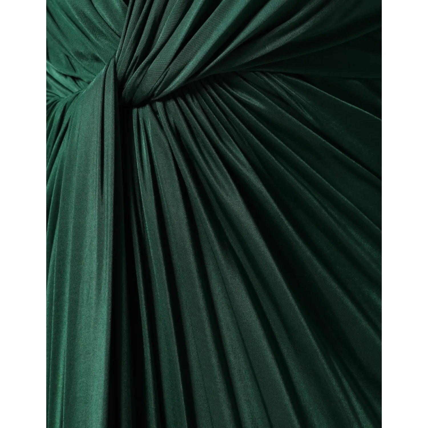 Dolce & Gabbana Dark Green Viscose Long Sleeve Midi Dress