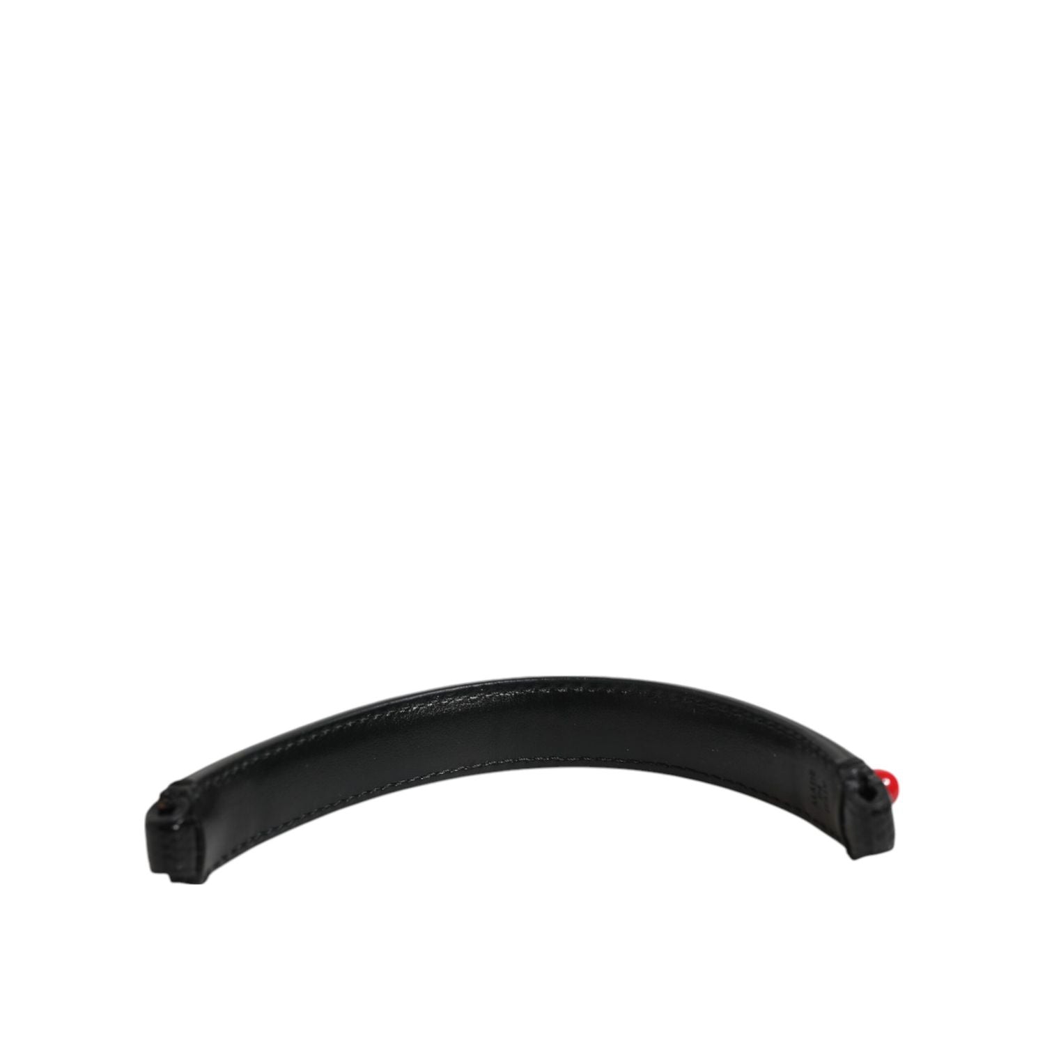 Dolce & Gabbana Black Embellished Leather Bag Handle Women Shoulder Strap