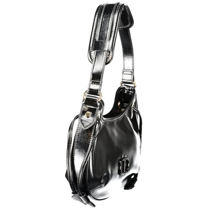 Twinset Black Polyethylene Women Handbag with sleek design and shoulder handle - elegance for modern trendsetters.