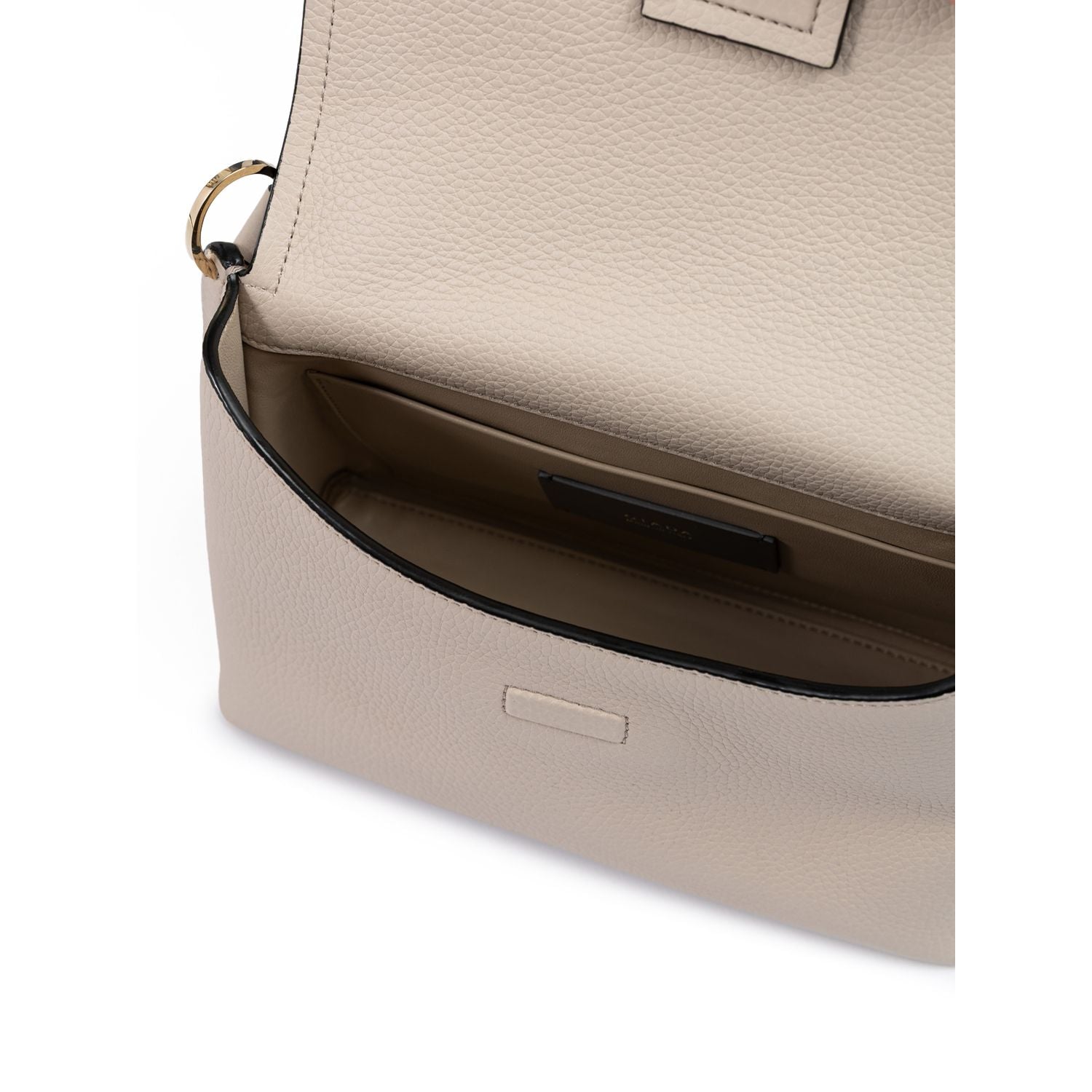 Giada Beige Grained Leather Crossbody Bag