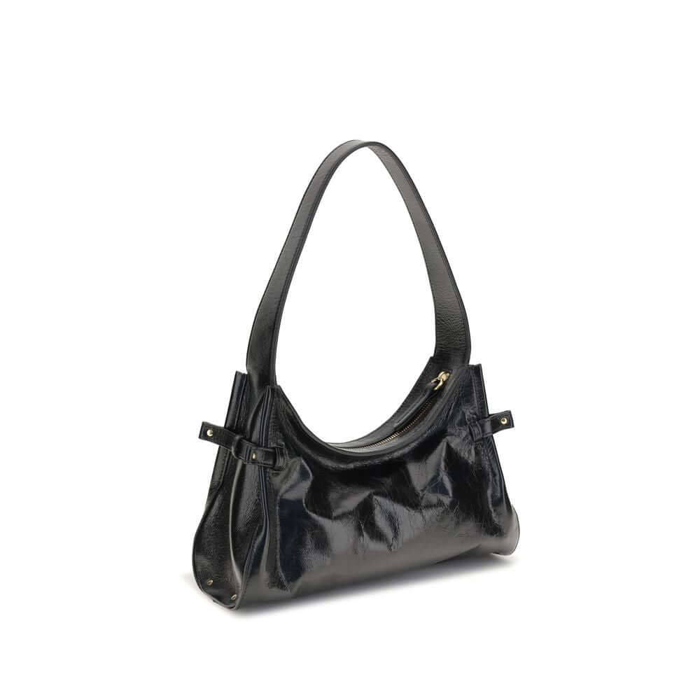 Front view with bag zipped and handles upright.