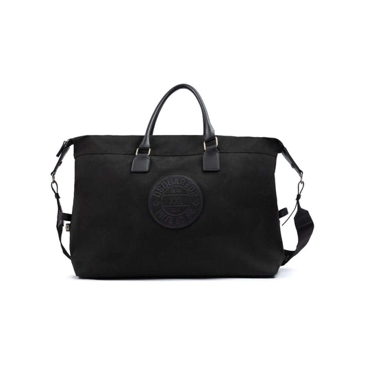 Dsquared² Black Fabric Weekend Travel Bag