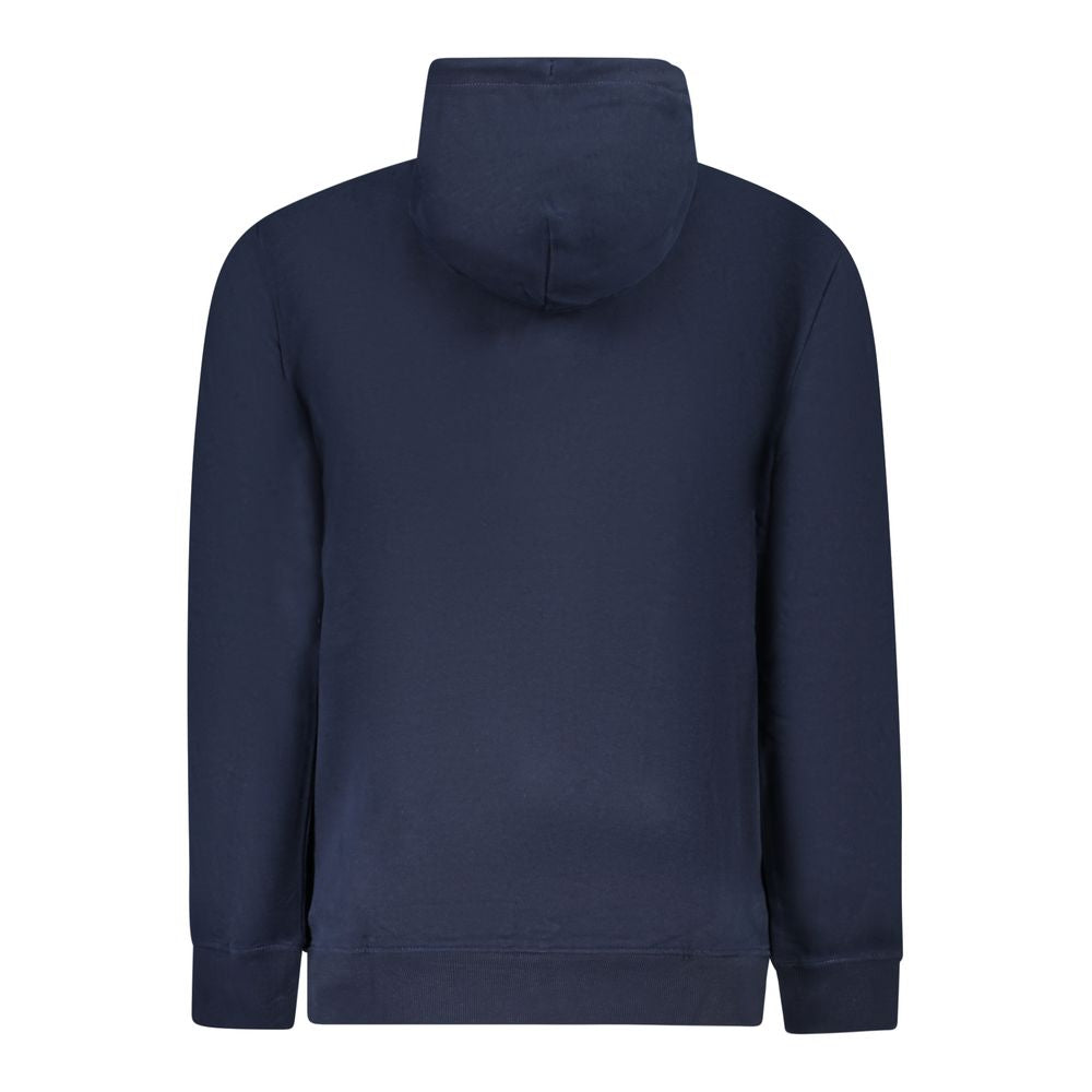 Tommy Hilfiger Blue Cotton Men Sweater, hooded style, eco-friendly fabric, bold logo, perfect for casual chic look