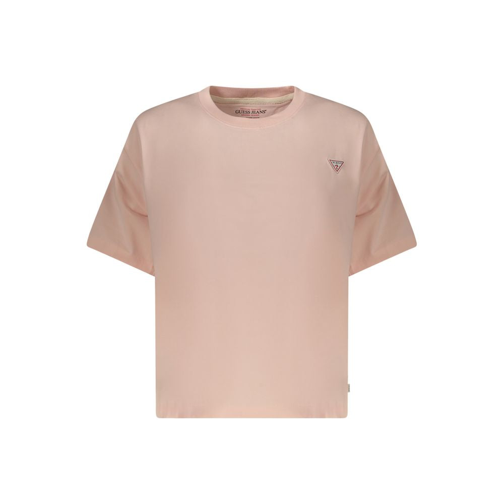 Guess Jeans Pink Cotton T-Shirt