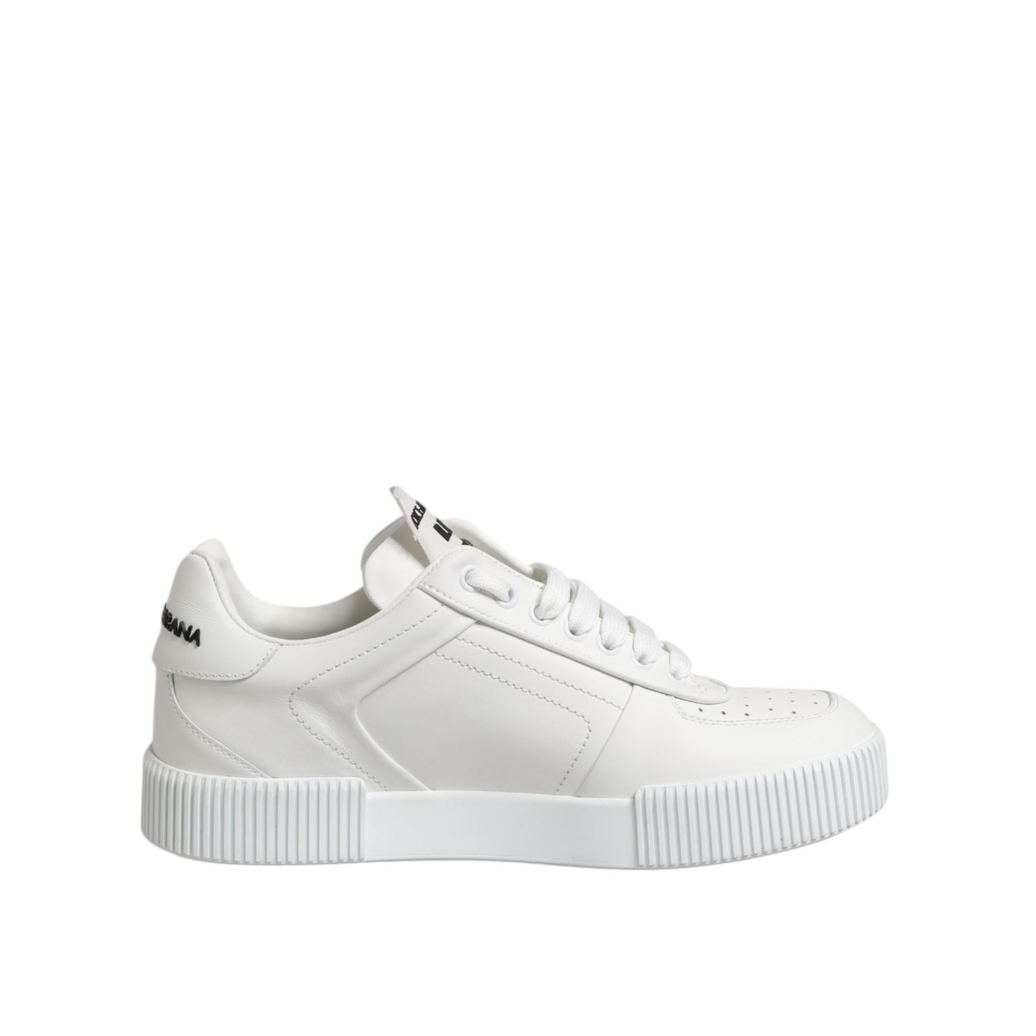 Dolce & Gabbana White Miami Leather Low Top Sneakers Shoes