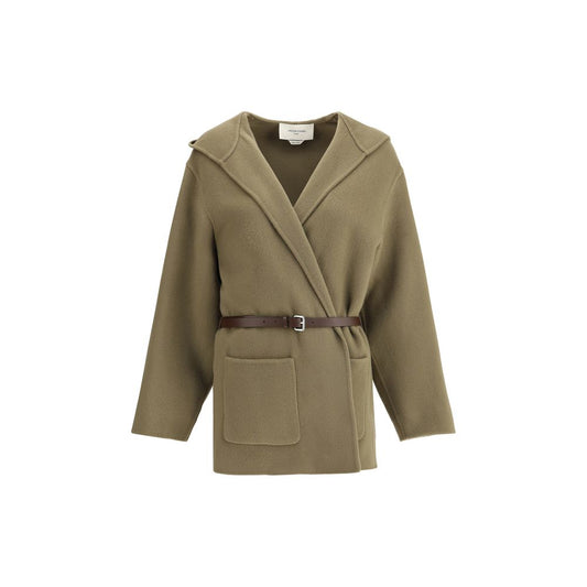 Jacob Cohen Brown Fleece Wool Coat