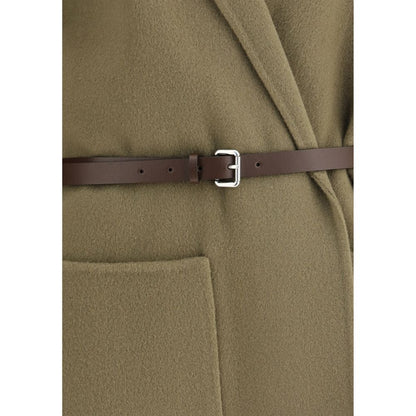 Jacob Cohen Brown Fleece Wool Coat