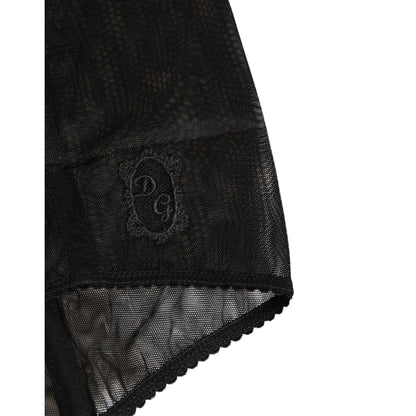 Dolce & Gabbana Black High Waist Mesh Sheer Shapewear Underwear