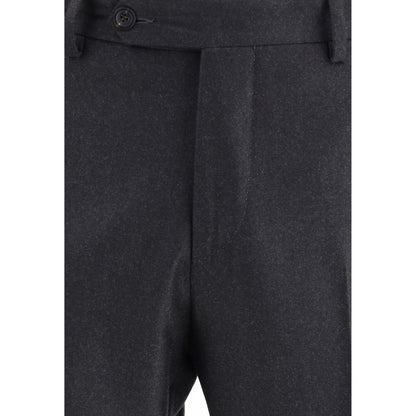 Germano Gray Fleece Wool Dress Pants