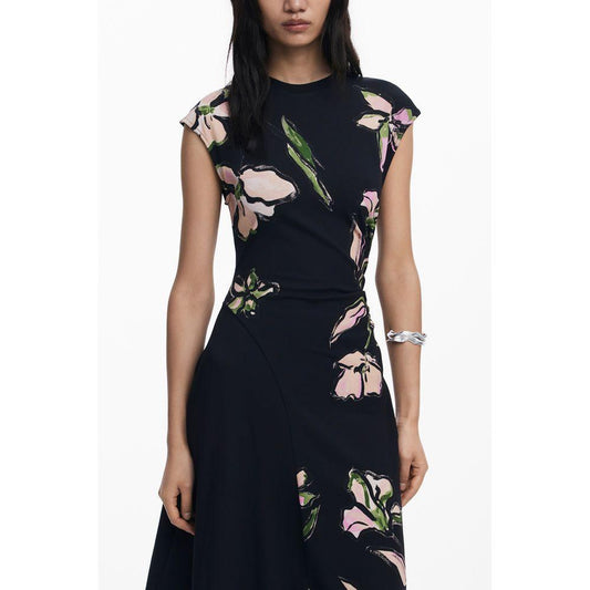 Desigual Black Cotton Women Dress