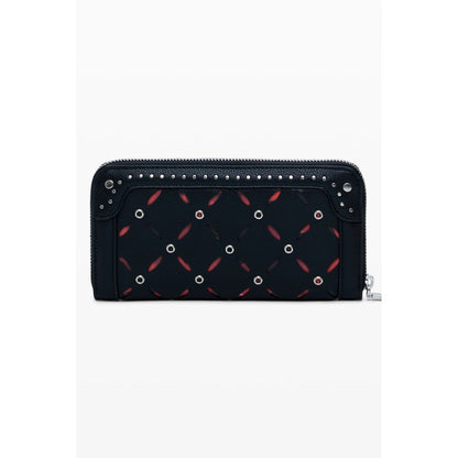 Desigual Black Polyethylene Women Wallet with chic design and multiple compartments for stylish organization.