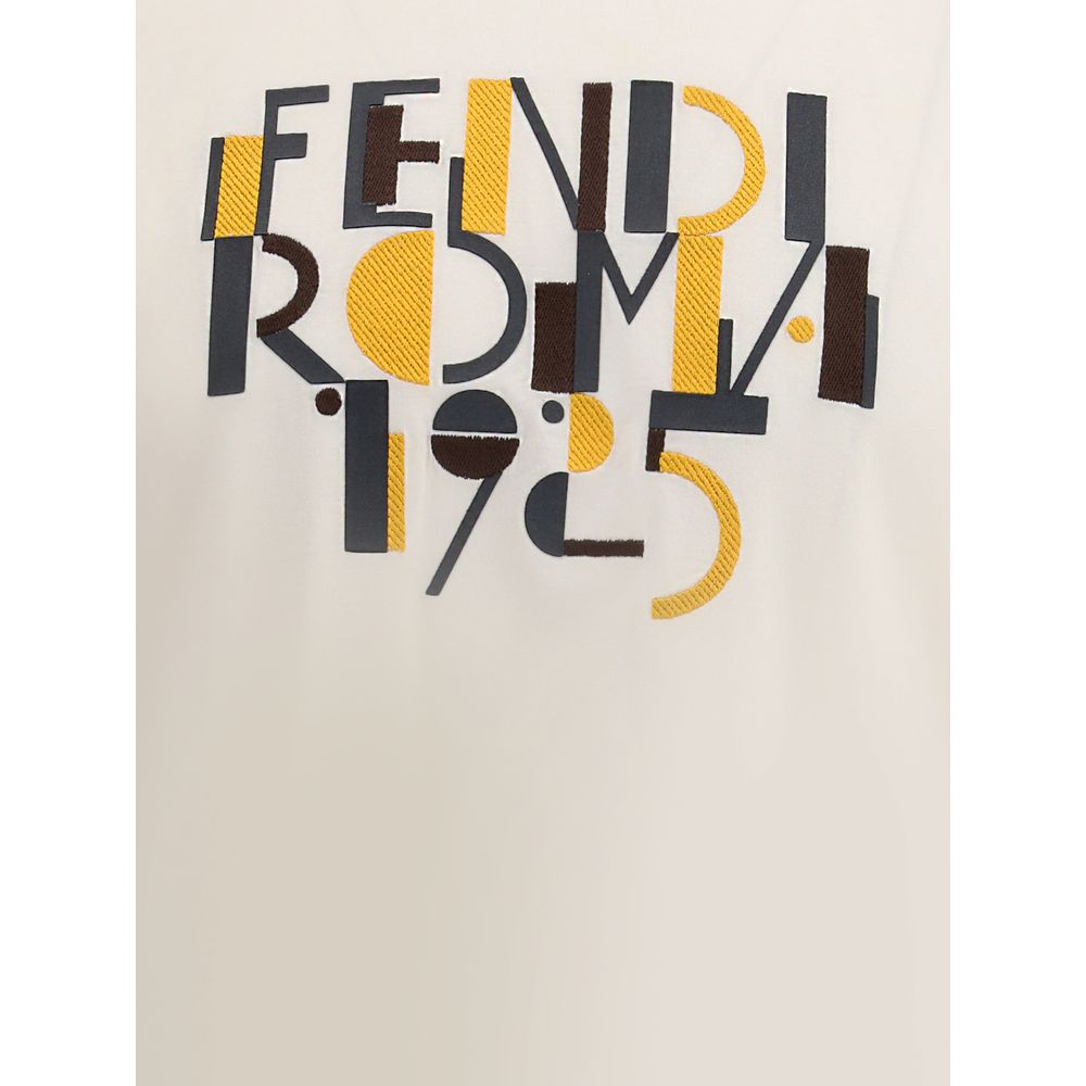 Fendi White Cotton T-Shirt