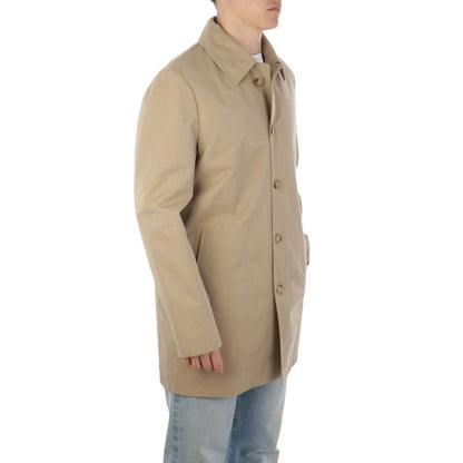 Aquascutum Beige Cotton Men Trench Coat