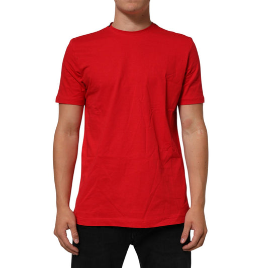 Dolce & Gabbana Red Goodluck 2023 Cotton Crew Neck T-shirt