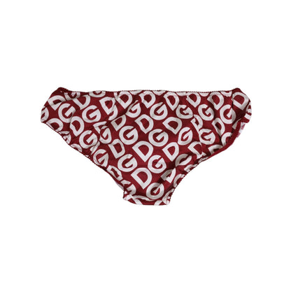 Dolce & Gabbana Bordeaux DG Logo Slip Bottom Brief Underwear