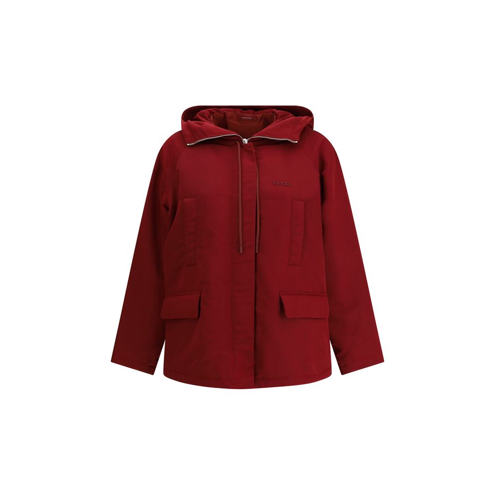 Gucci Bordeaux Polyester Shell Jacket