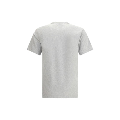 Back view of Comme Des Garçons Gray Cotton T-Shirt, displaying minimalist design and regular fit for a sophisticated casual look.