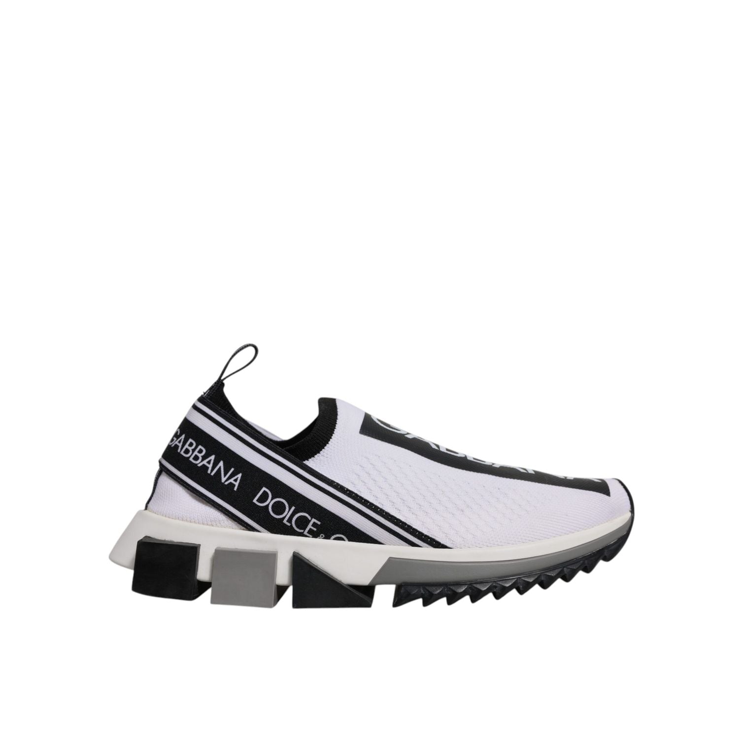 Dolce & Gabbana Black White Slip On Sorrento Sneakers Shoes