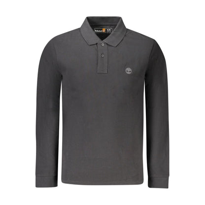 Timberland Black Cotton Men Polo Shirt