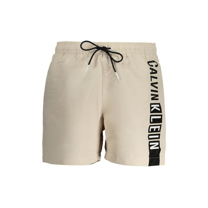 Calvin Klein Beige Polyester Men's Boxer Swimwear