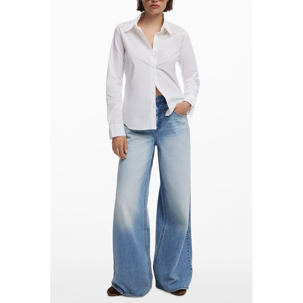 Desigual White Cotton Shirt