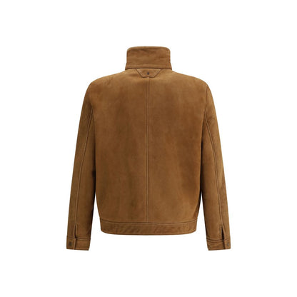 Salvatore Santoro Brown Leather Shell Jacket