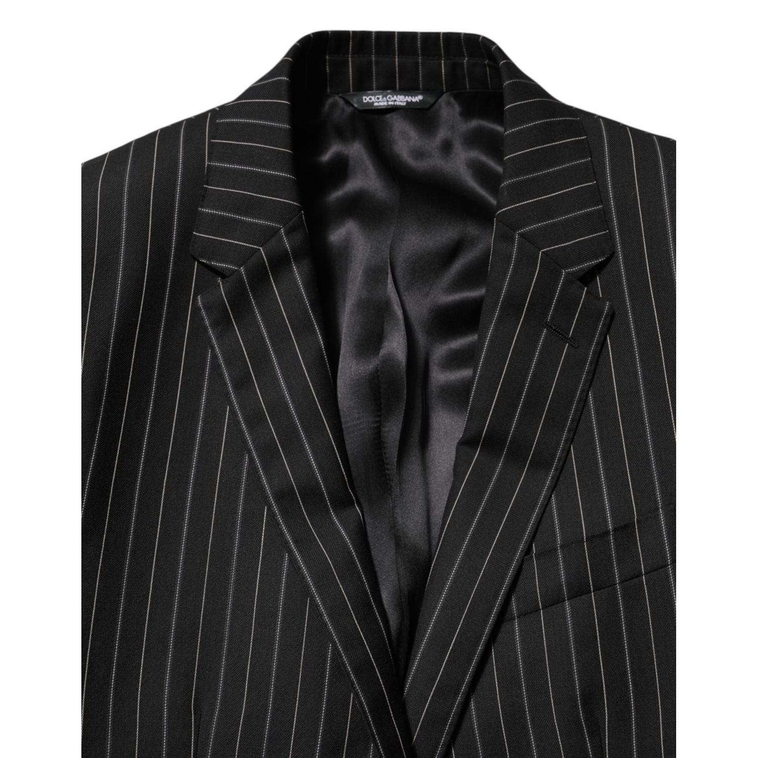 Dolce & Gabbana Dark Gray Stripes MARTINI 1 Button Suit Blazer