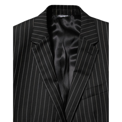Dolce & Gabbana Dark Gray Stripes MARTINI 1 Button Suit Blazer