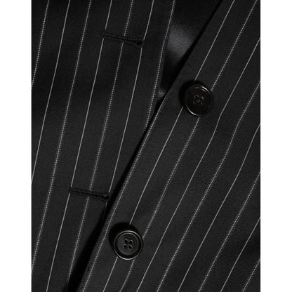 Dolce & Gabbana Dark Gray Stripes MARTINI 1 Button Suit Blazer